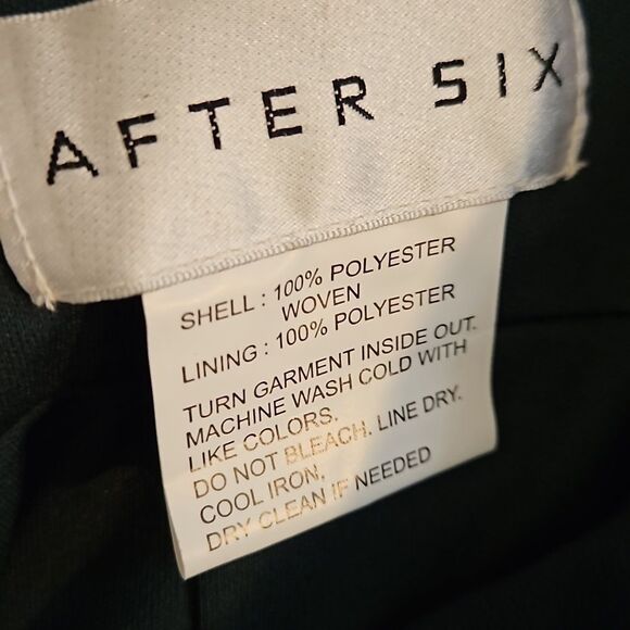 NWT After Six Evergreen Crepe V notched Bodice Maxi gown size 0 - Picture 8 of 12